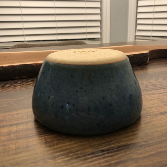 Handcrafted New Never Used Blue Ceramic Bowl - Picture 6 of 8